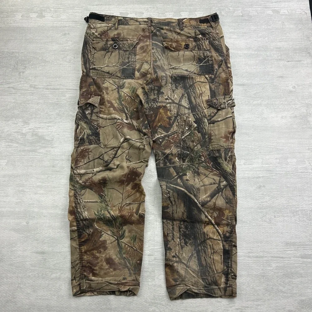 Vintage 90s Realtree Camo Cargo Pants Size Large Brown Baggy‎ Outdoor Grunge
